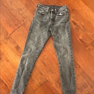 Levi’s 501 straight leg faded black jeans